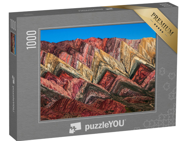 puzzle 1000 dílků „Quebrada de Humahuaca a barevné hory, Salta, Argentina“