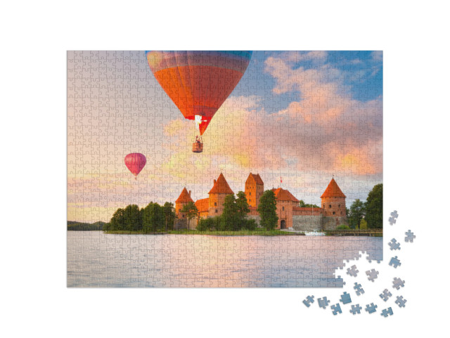 puzzle 1000 dílků „Hrad z červených cihel v Trakai, Litva“