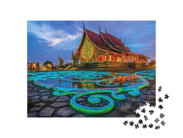 puzzle 1000 dílků „Sirindhorn Wararam Phu Prao večer“