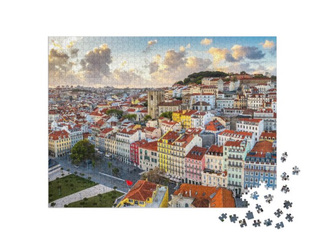 puzzle 1000 dílků „Stará čtvrť Alfama, Lisabon, Portugalsko“