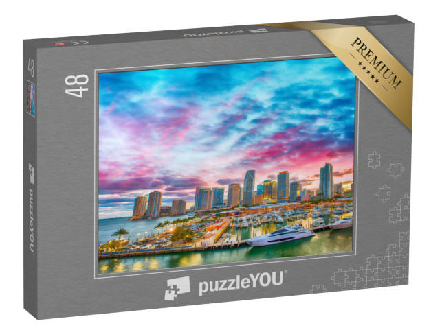 puzzle 48 dílků „Soumrak nad Miami, Florida“