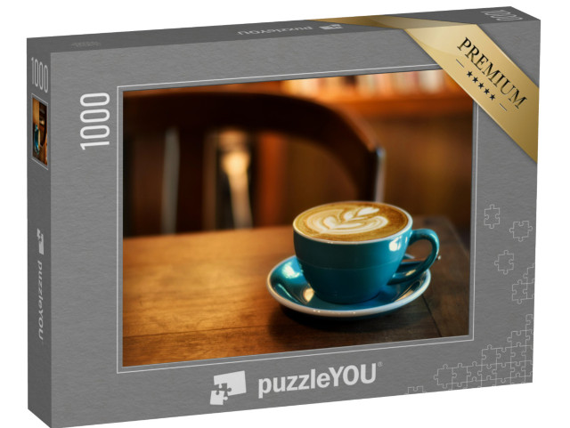 puzzle 1000 dílků „Latte art na čerstvě uvařené kávě“