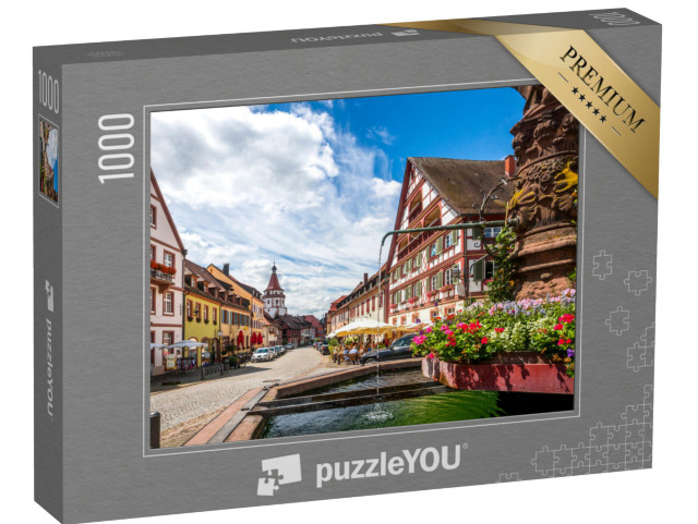 puzzle 1000 dílků „Malebné staré město Gengenbach ve Schwarzwaldu“