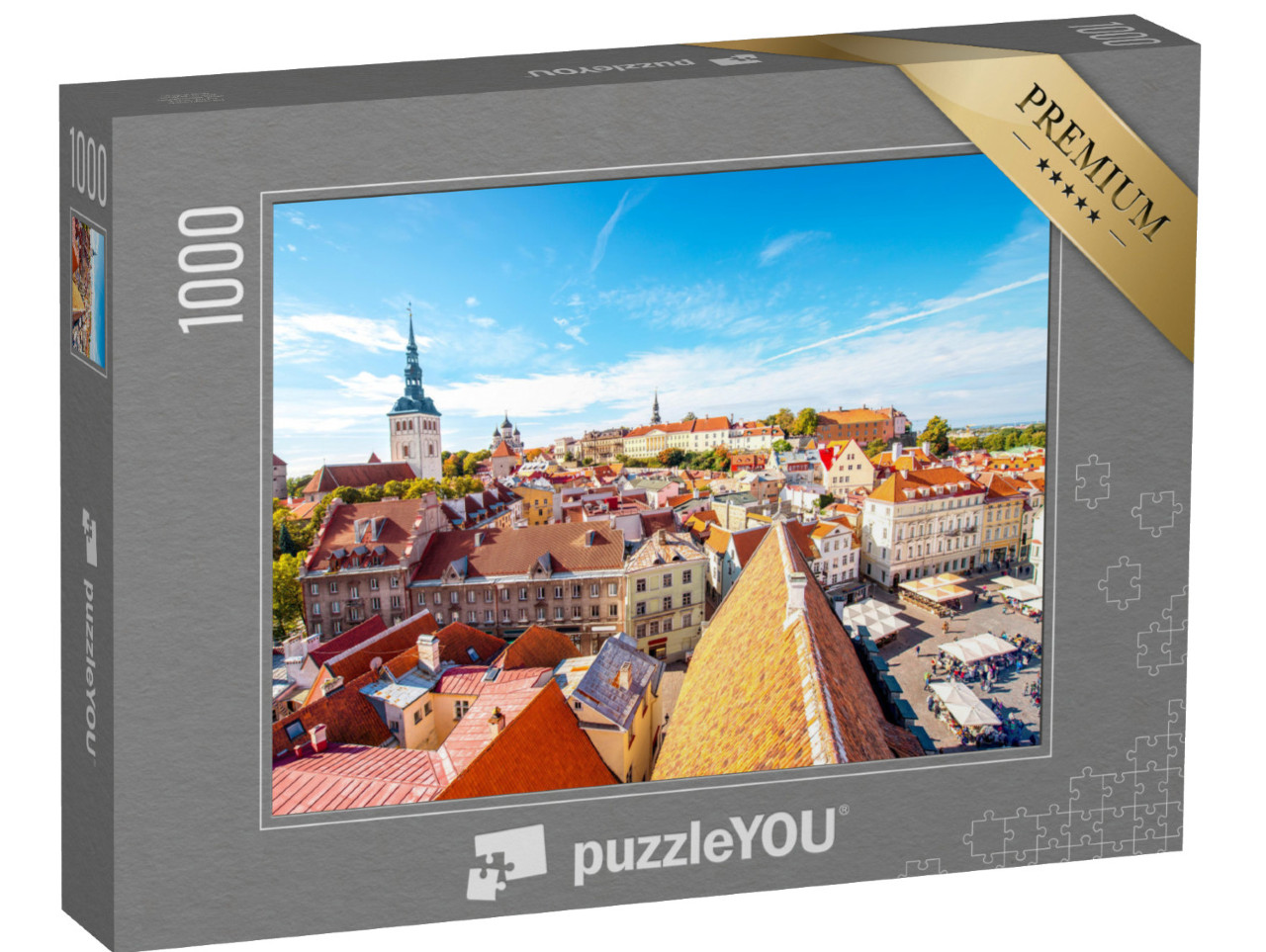 puzzle 1000 dílků „Malebné staré město Tallinnu, Estonsko“