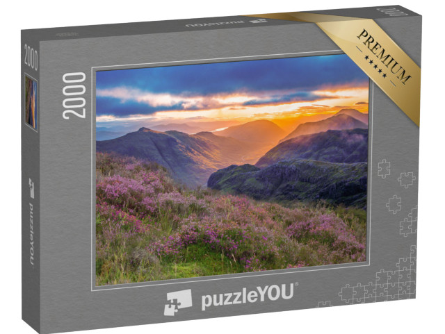 puzzle 2000 dílků „Pohled do údolí Glencoe, Skotská vysočina, Skotsko“