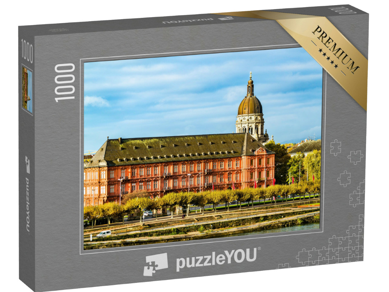 puzzle 1000 dílků „Volební palác s kostelem Christuskirche, Mohuč, Německo“