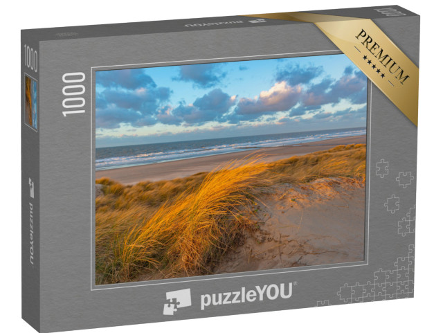 puzzle 1000 dílků „Dunové trávy v písečných dunách města Ostende“