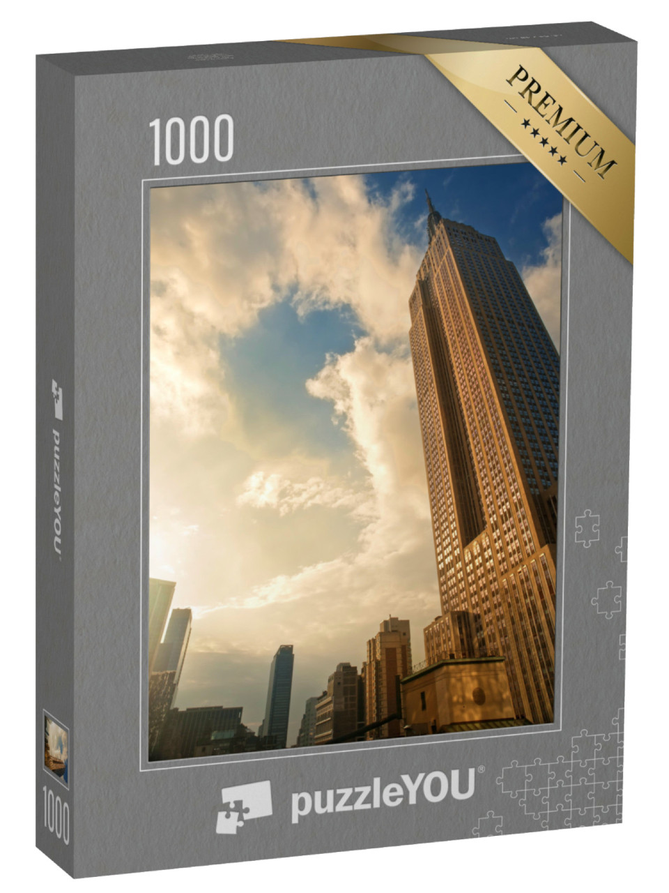 puzzle 1000 dílků „Západ slunce u Empire State Building, New York, USA“
