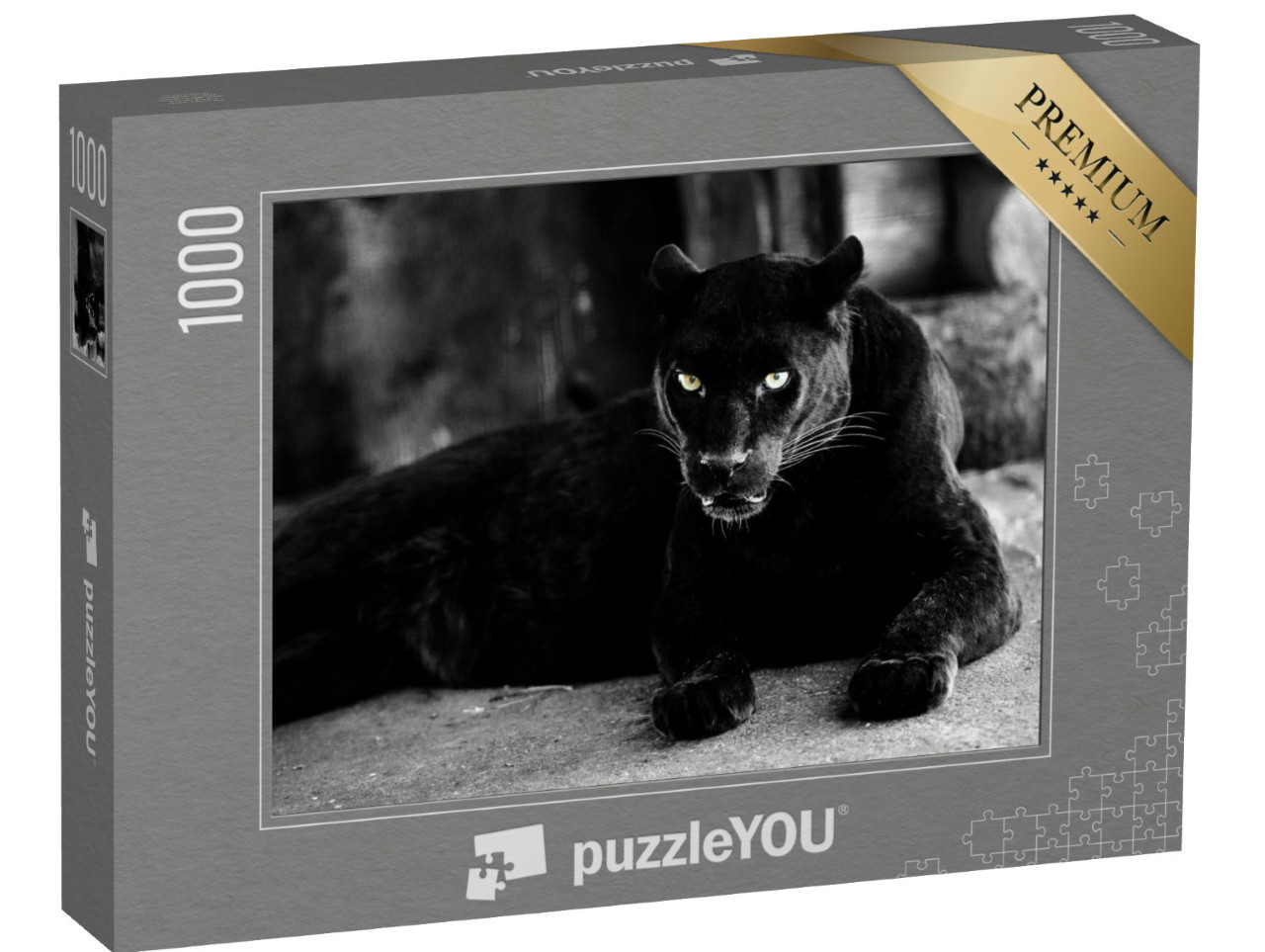 puzzle 1000 dílků „Krásný černý panter“