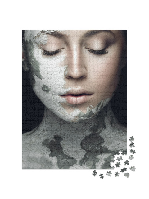 puzzle 1000 dílků „Žena s minerální maskou“