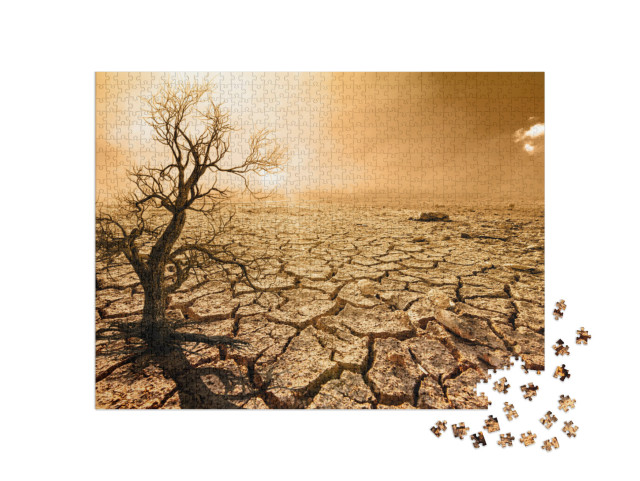 puzzle 1000 dílků „Pouštní krajina při západu slunce“