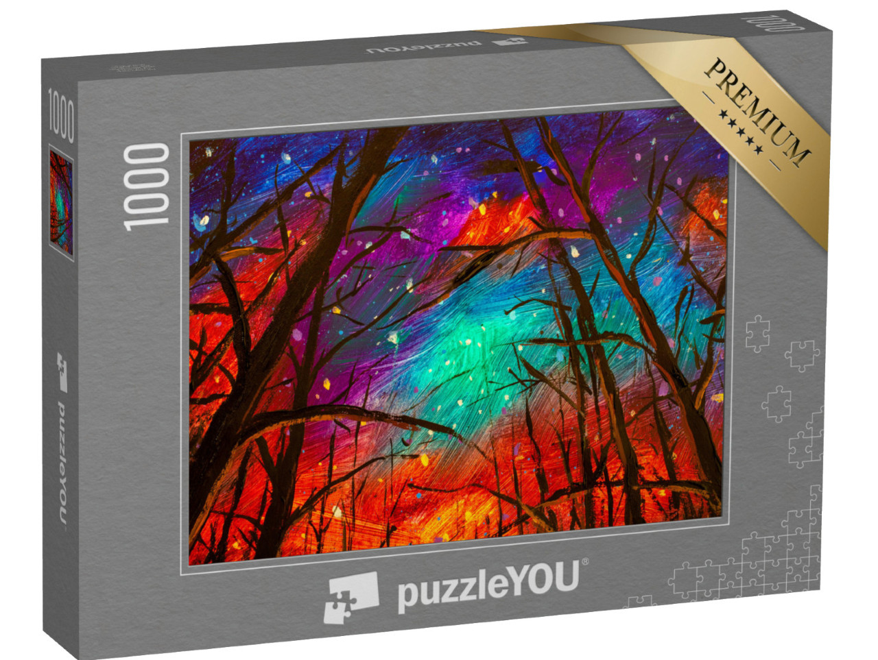 puzzle 1000 dílků „Akrylová malba: Noční krajina“