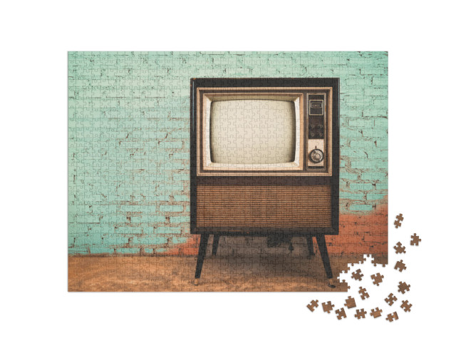 puzzle 1000 dílků „Retro televize“