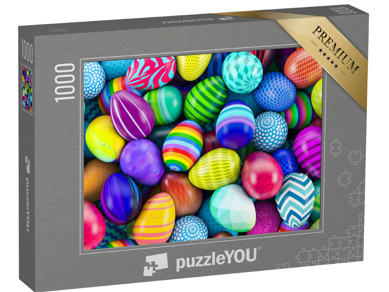 puzzle 1000 dílků „Barevná velikonoční vajíčka“