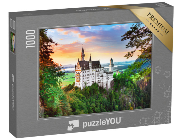 puzzle 1000 dílků „Neuschwanstein, pohádkový zámek u Füssenu v Bavorsku“