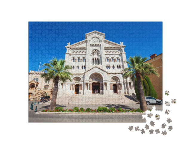 puzzle 1000 dílků „Katedrála svatého Mikuláše v Monaku nebo Katedrála Panny Marie, Monako“