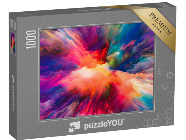 puzzle 1000 dílků „Série Color Splash, fraktální barvy a bohatá textura“