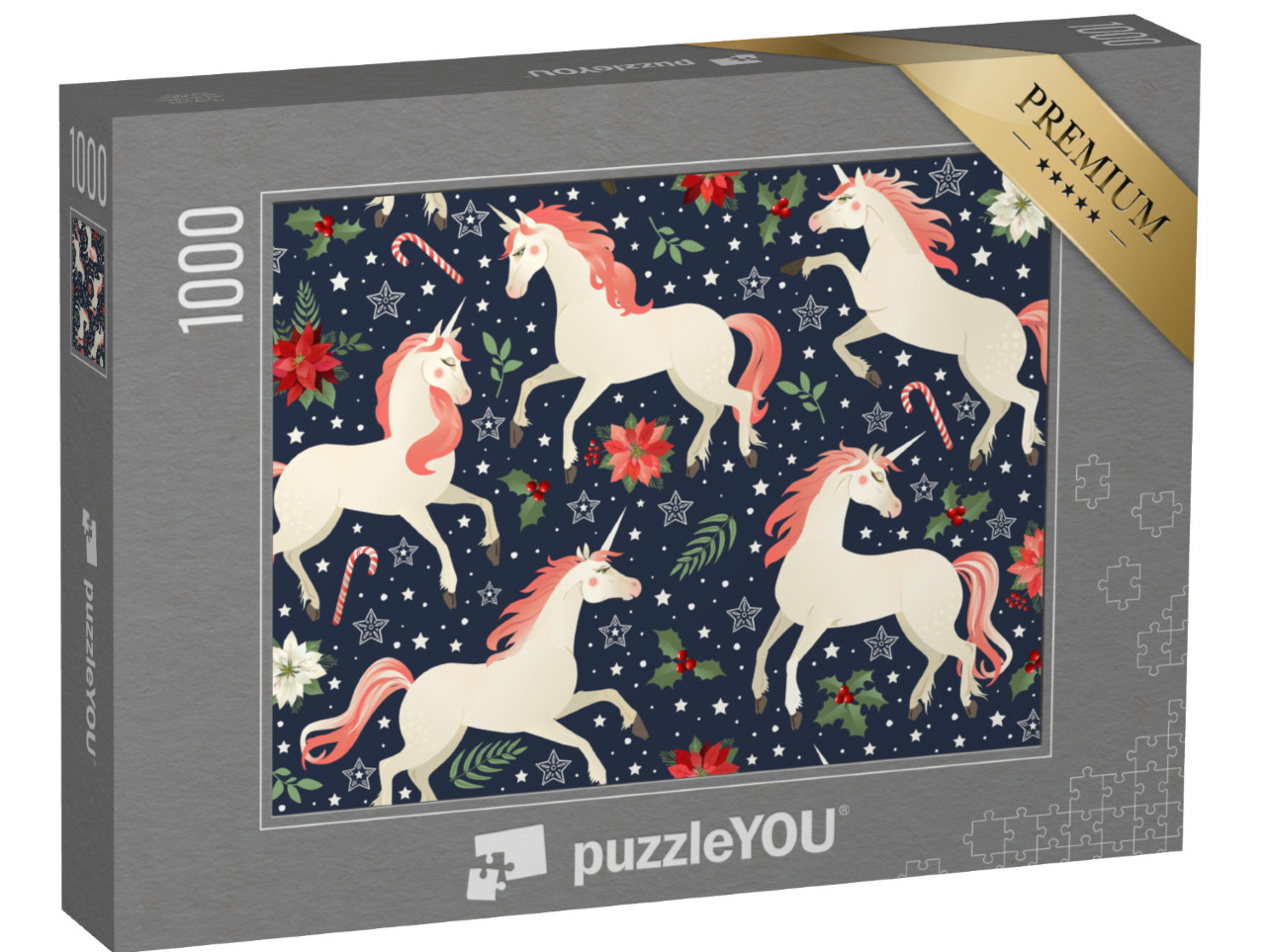 puzzle 1000 dílků „Jednorožci v zimě“