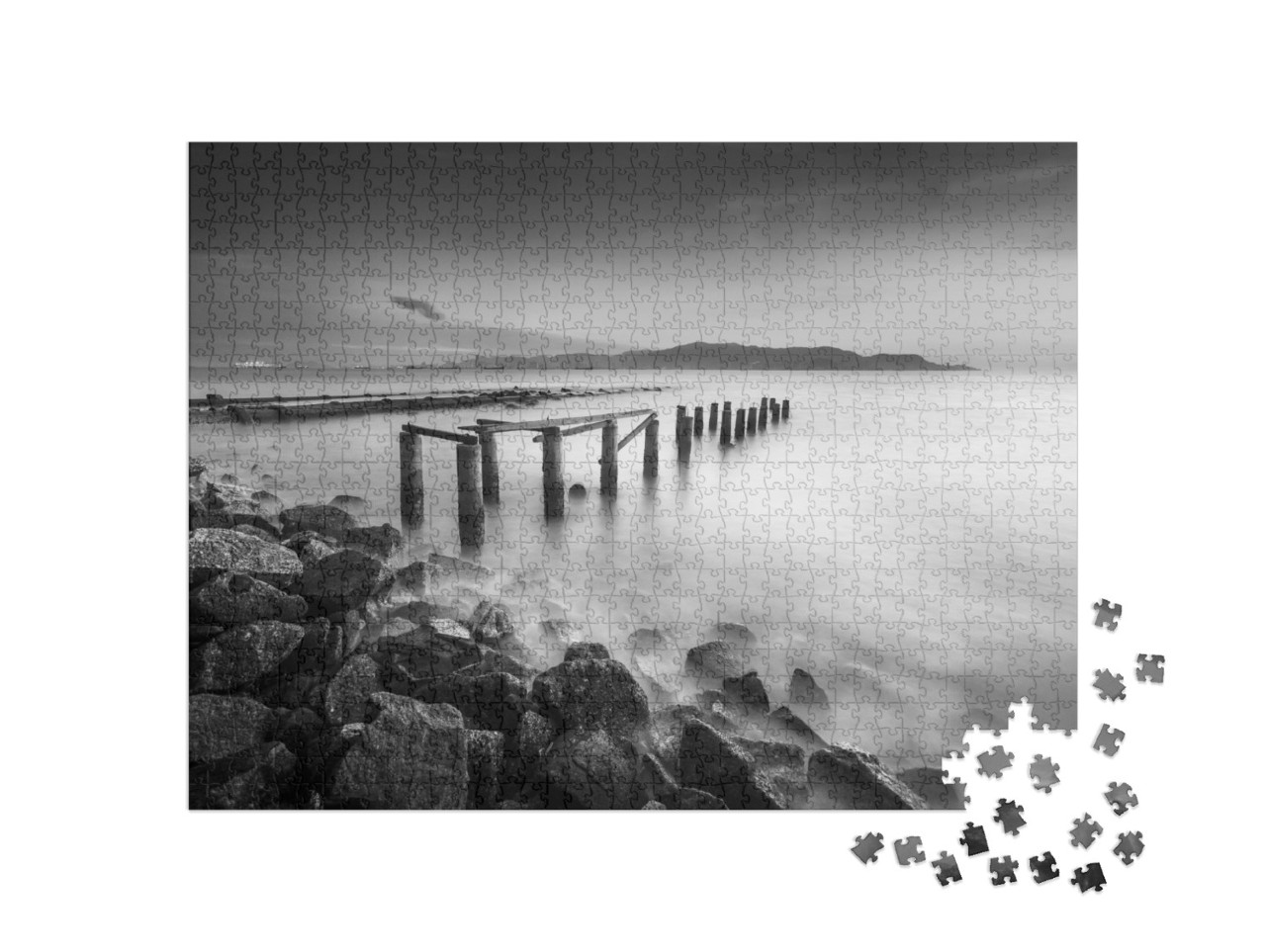puzzle 1000 dílků „Opuštěné molo na ostrově Pulau Pinang, Malajsie“