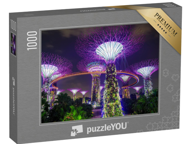 puzzle 1000 dílků „Zahrada Supertree v noci, zahrada u zálivu“