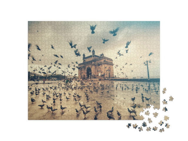 puzzle 1000 dílků „Brána Indie, Bombaj, Indie“