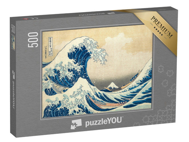 puzzle 500 dílků „Katsushika Hokusai - Pod vlnami u Kanagawy“