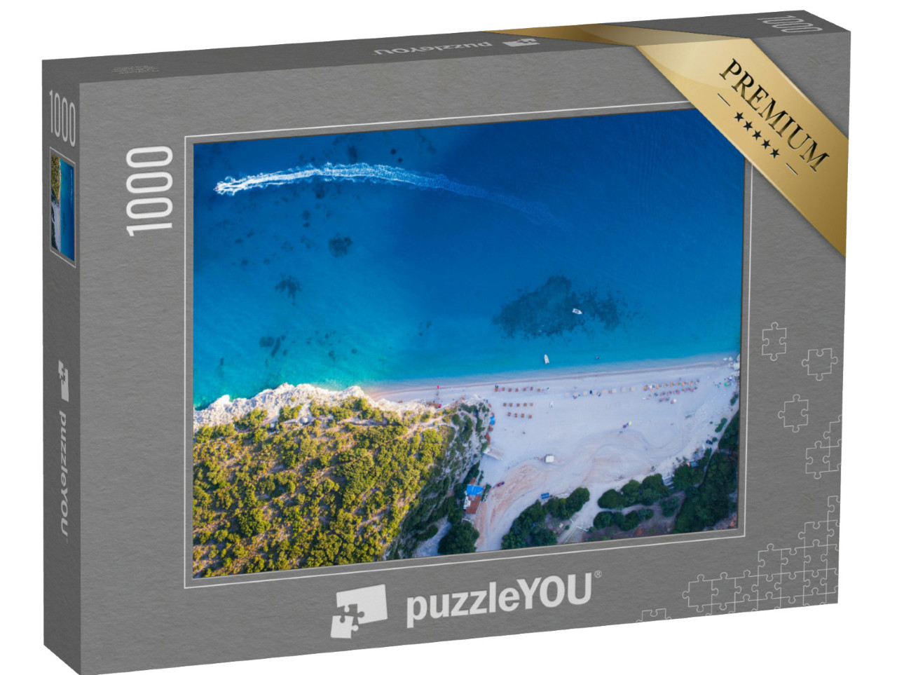 puzzle 1000 dílků „Krásná pláž Gjipe, Albánie“
