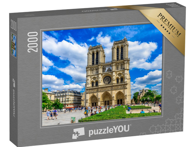 puzzle 2000 dílků „Katedrála Notre Dame de Paris v Paříži, Francie Architektura a pamětihodnosti Paříže“