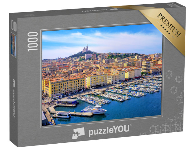 puzzle 1000 dílků „Vieux Port a bazilika Notre Dame, Marseille, Francie“