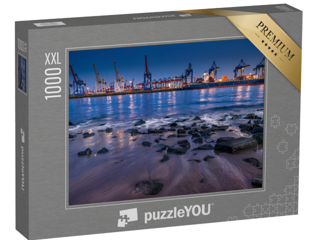 puzzle 1000 dílků XXL „Hamburský přístav v noci“