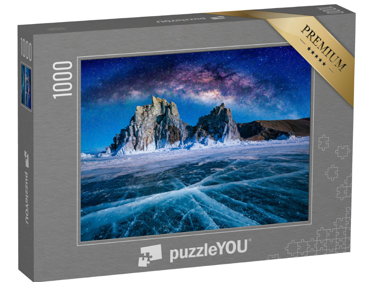 puzzle 1000 dílků „Šamanské skály a Mléčná dráha na obloze, Sibiř“