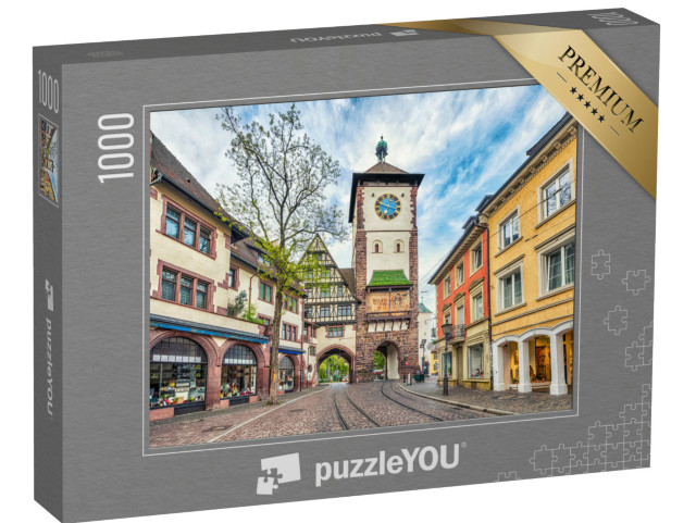 puzzle 1000 dílků „Historický Schwabentor ve Freiburgu im Breisgau, Německo“