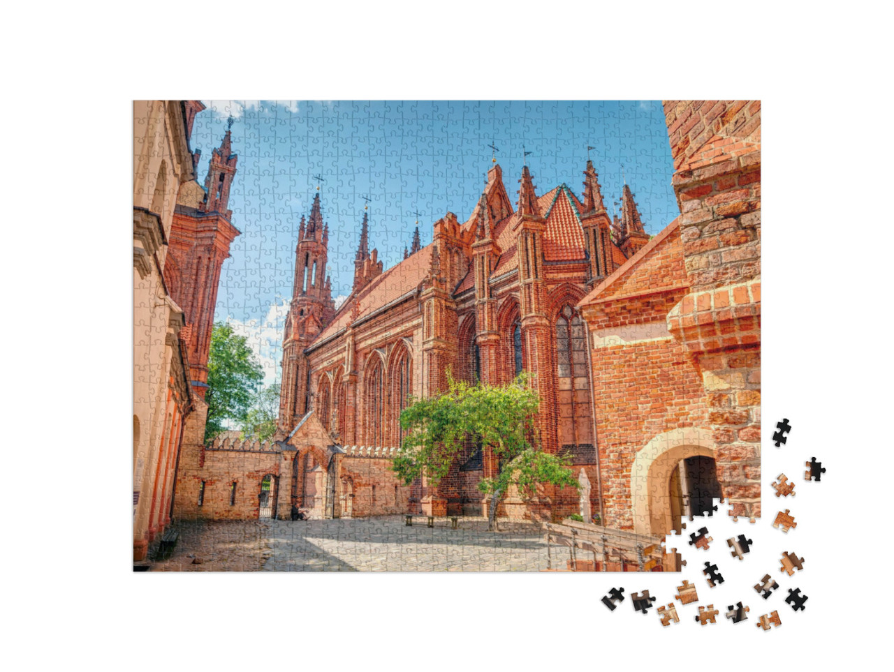 puzzle 1000 dílků „Kostel svaté Anny, Staré město Vilniusu, Litva“