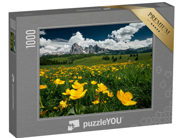 puzzle 1000 dílků „Alpe di Siusi, největší vysokohorská pastvina v Evropě, Jižní Tyrolsko“