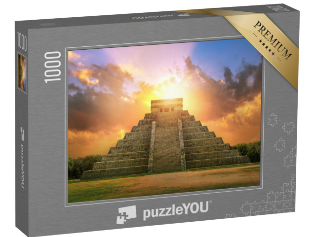 puzzle 1000 dílků „Úchvatný západ slunce, Chichén Itzá, Mexiko“