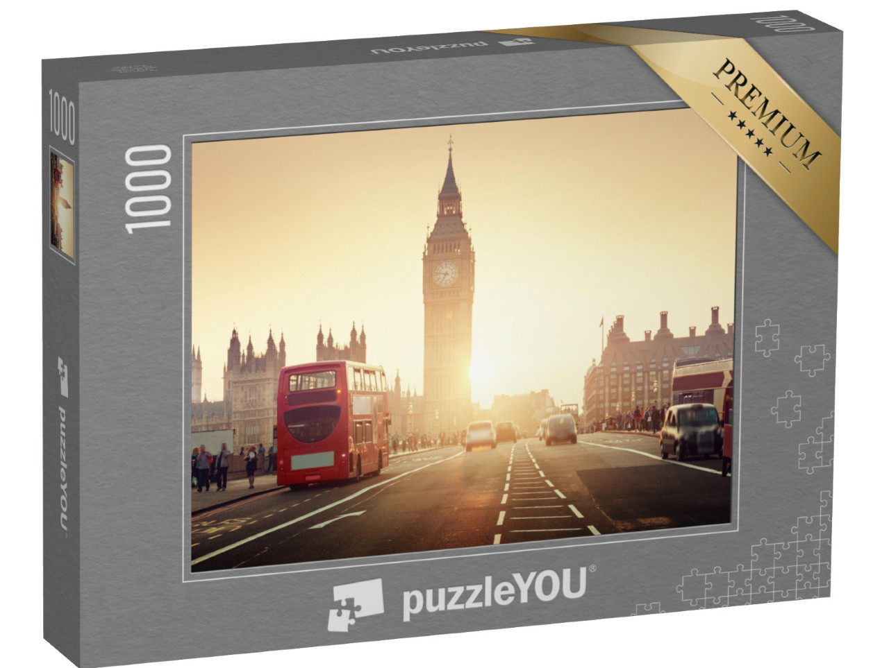 puzzle 1000 dílků „Westminsterský most při západu slunce, Londýn, Anglie“