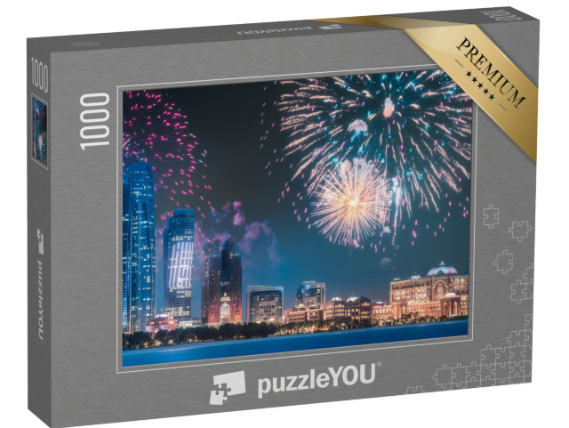 puzzle 1000 dílků „Ohňostroj nad panoramatem Abú Zabí“