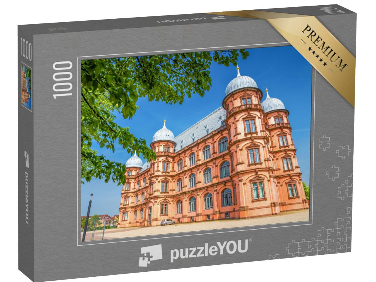 puzzle 1000 dílků „Zámek Gottesaue, Karlsruhe“