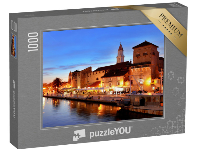 puzzle 1000 dílků „Staré centrum města Trogir v Dalmácii, Chorvatsko v noci“