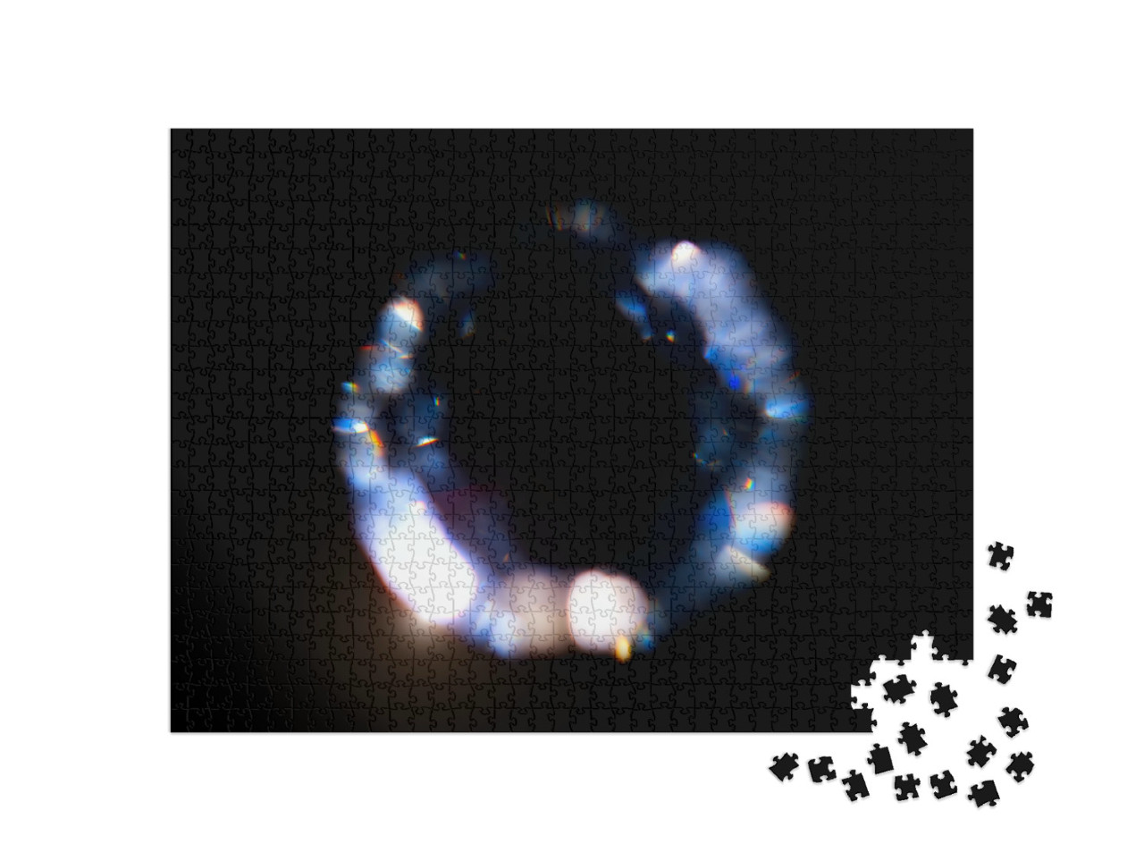 puzzle 1000 dílků „Odlesk objektivu, abstraktní bokeh Světla. Únik odrazu...“