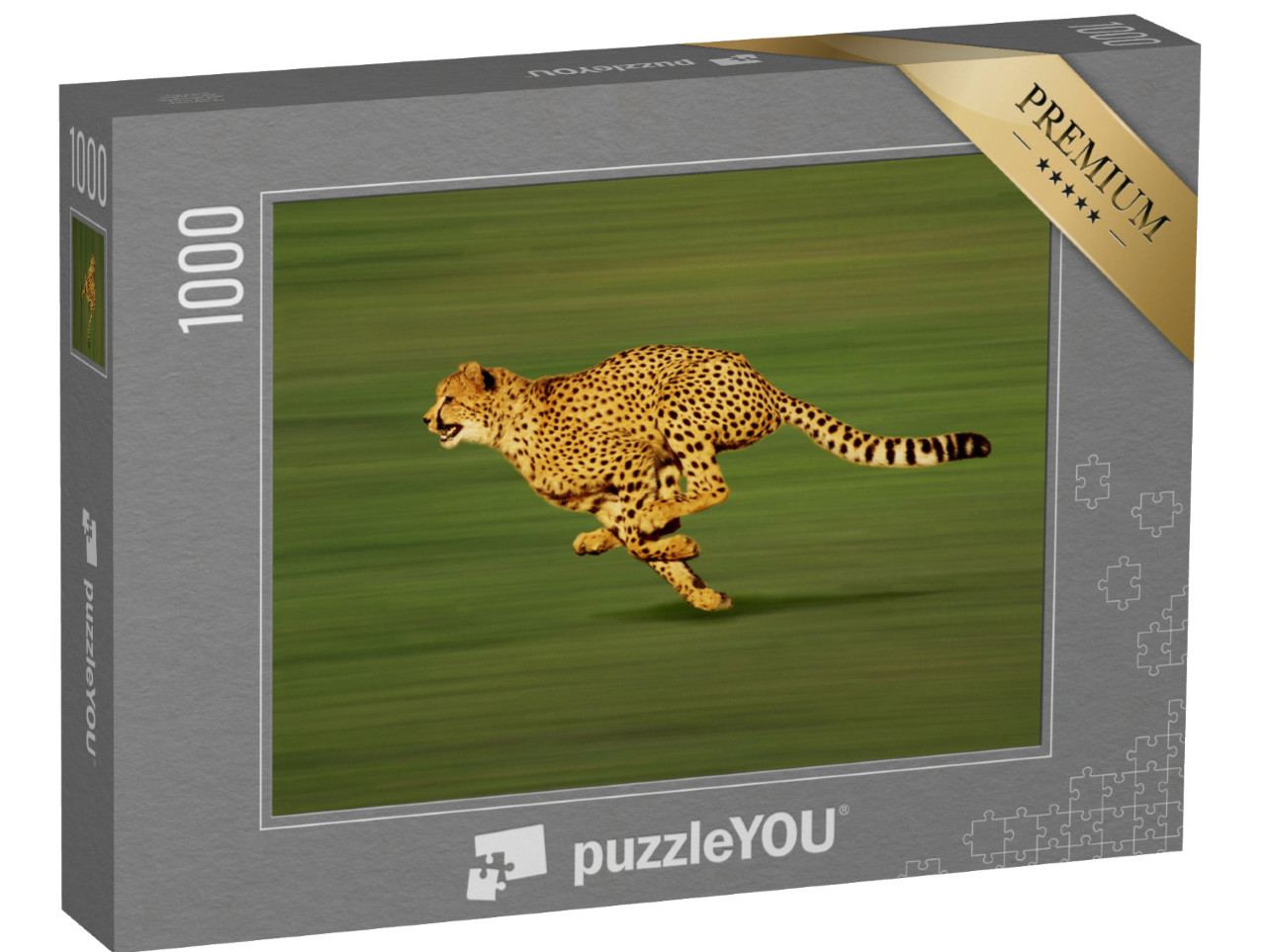 puzzle 1000 dílků „Dospělý gepard při sprintu“