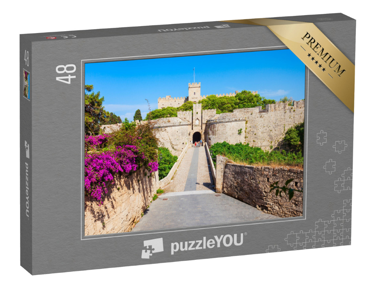 puzzle 48 dílků „Staré město Rhodos, Řecko“