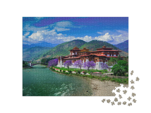 puzzle 1000 dílků „Punakha Dzong v Punakha, Bhútán“