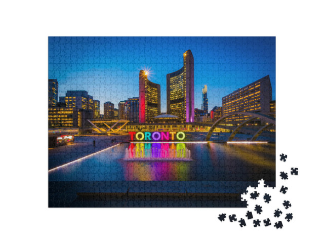 puzzle 1000 dílků „Nathan Phillips Square, Toronto, Kanada“