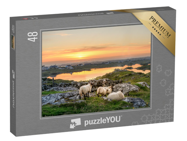 puzzle 48 dílků „Západ slunce v Connemaře, Irsko“