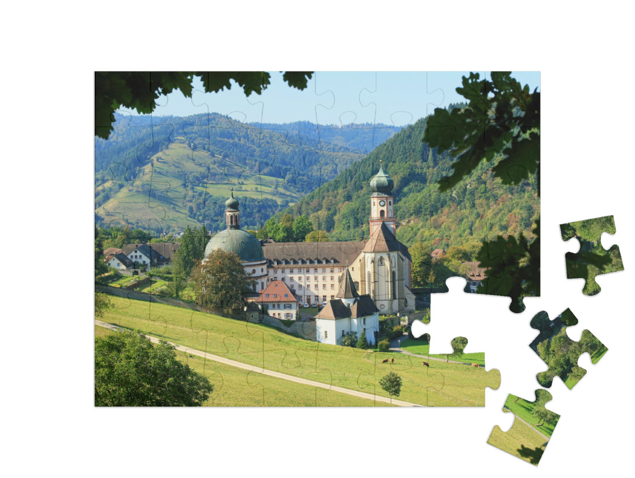 puzzle 48 dílků „Černý les v Německu: krásná krajina“