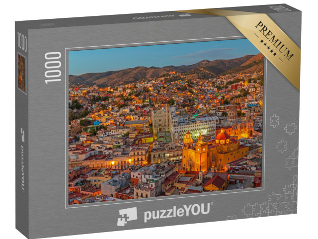 puzzle 1000 dílků „Večerní krajina města Guanajuato v Mexiku“
