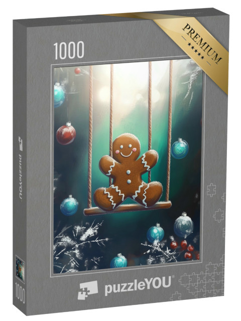 puzzle 1000 dílků „Perníkový muž se přehoupne do vánoční sezóny“