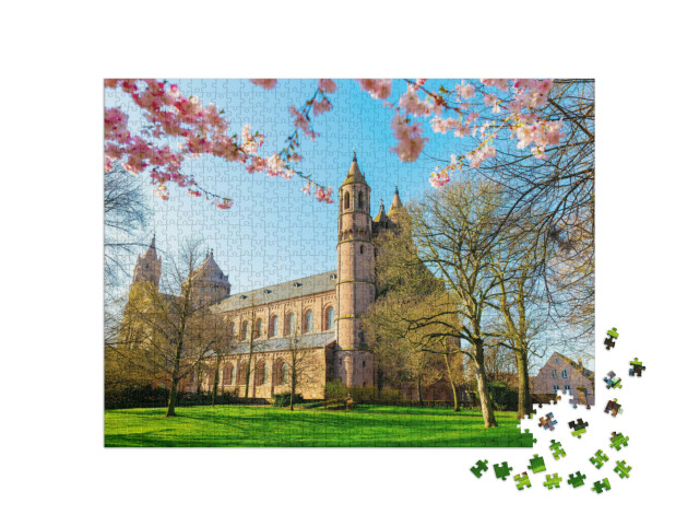 puzzle 1000 dílků „Obrázek historické katedrály ve Wormsu, Německo“