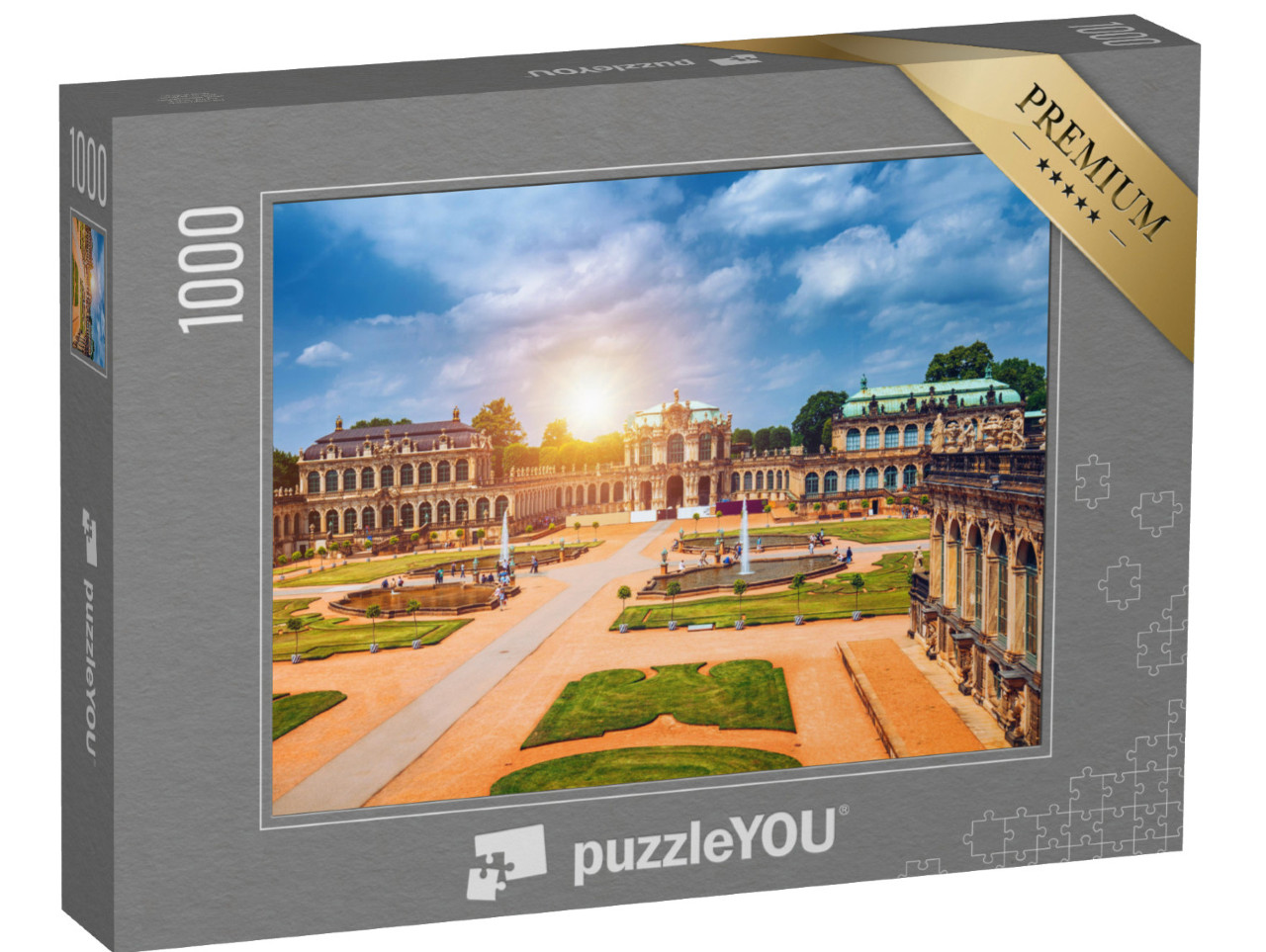 puzzle 1000 dílků „Drážďanský Zwinger, Drážďanská galerie umění, Sasko, Německo“